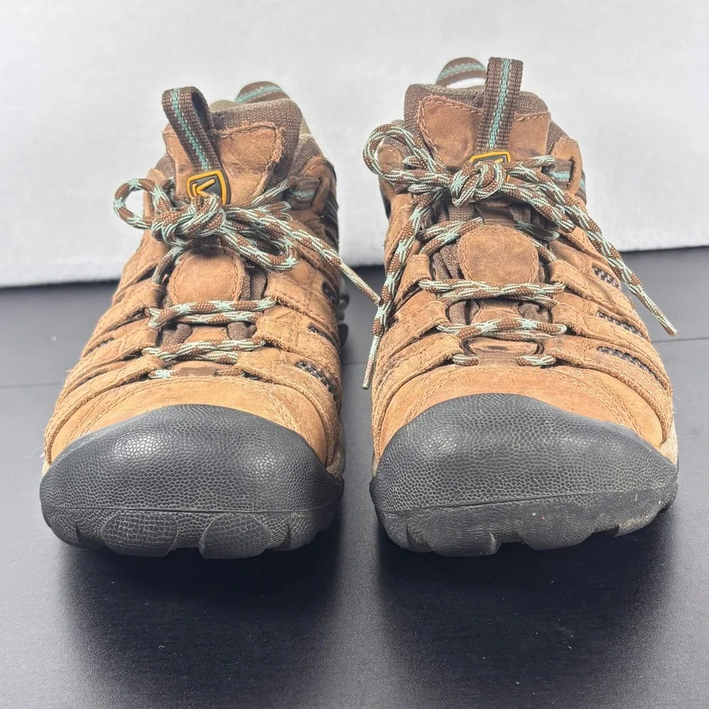 Keen Voyageur Hiking Shoes Brown Leather Mesh Trail Gorpcore Outdoor Mens 10.5